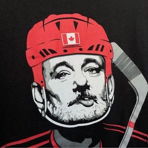 Chive Tees BILL F*CKING MURRAY Canada Hockey Graphic Tee L